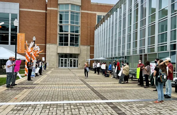 UCWTN Members rally for Covid protections