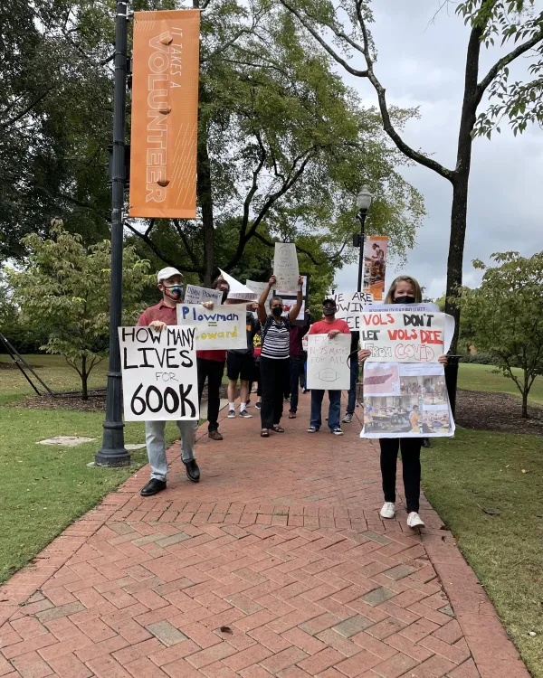 UCWTN Members rally Covid protections